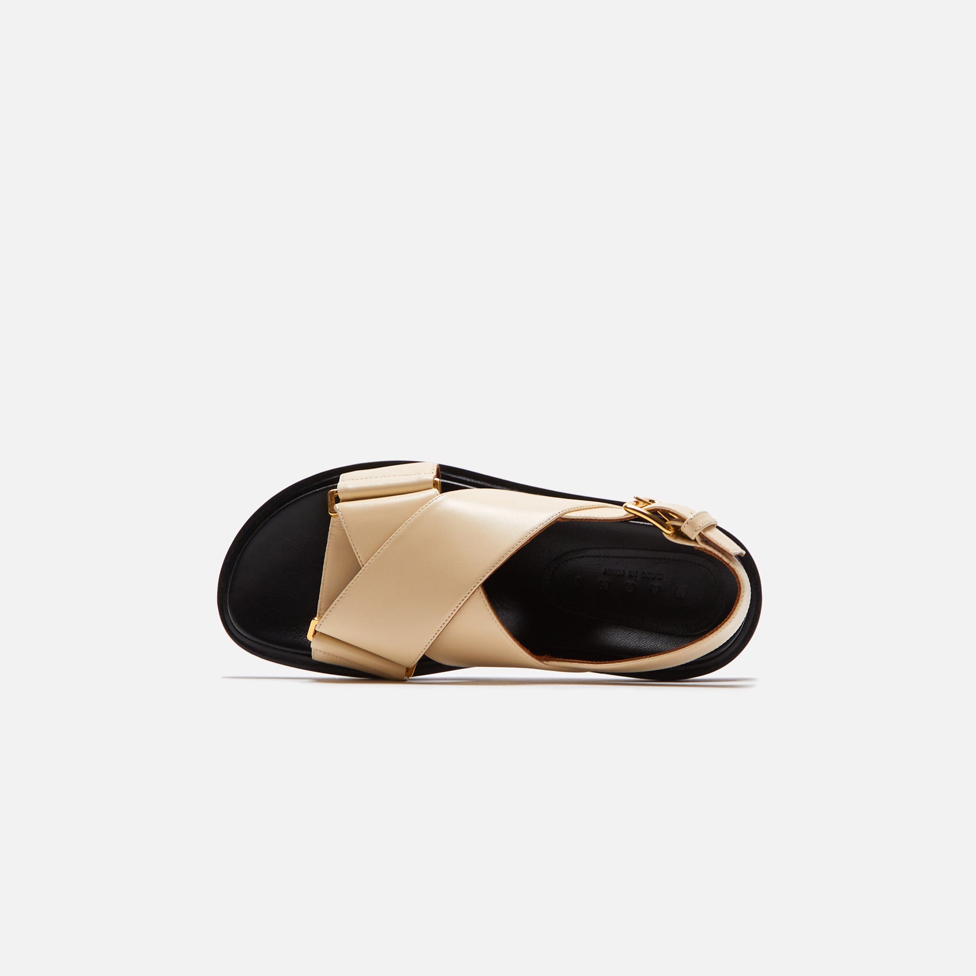 Marni FB Crisscross Sandal Smooth Calf Leather - Silk White