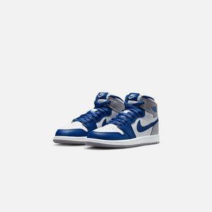 Nike Pre-School Jordan 1 Retro High OG -  True Blue / White / Cement Grey