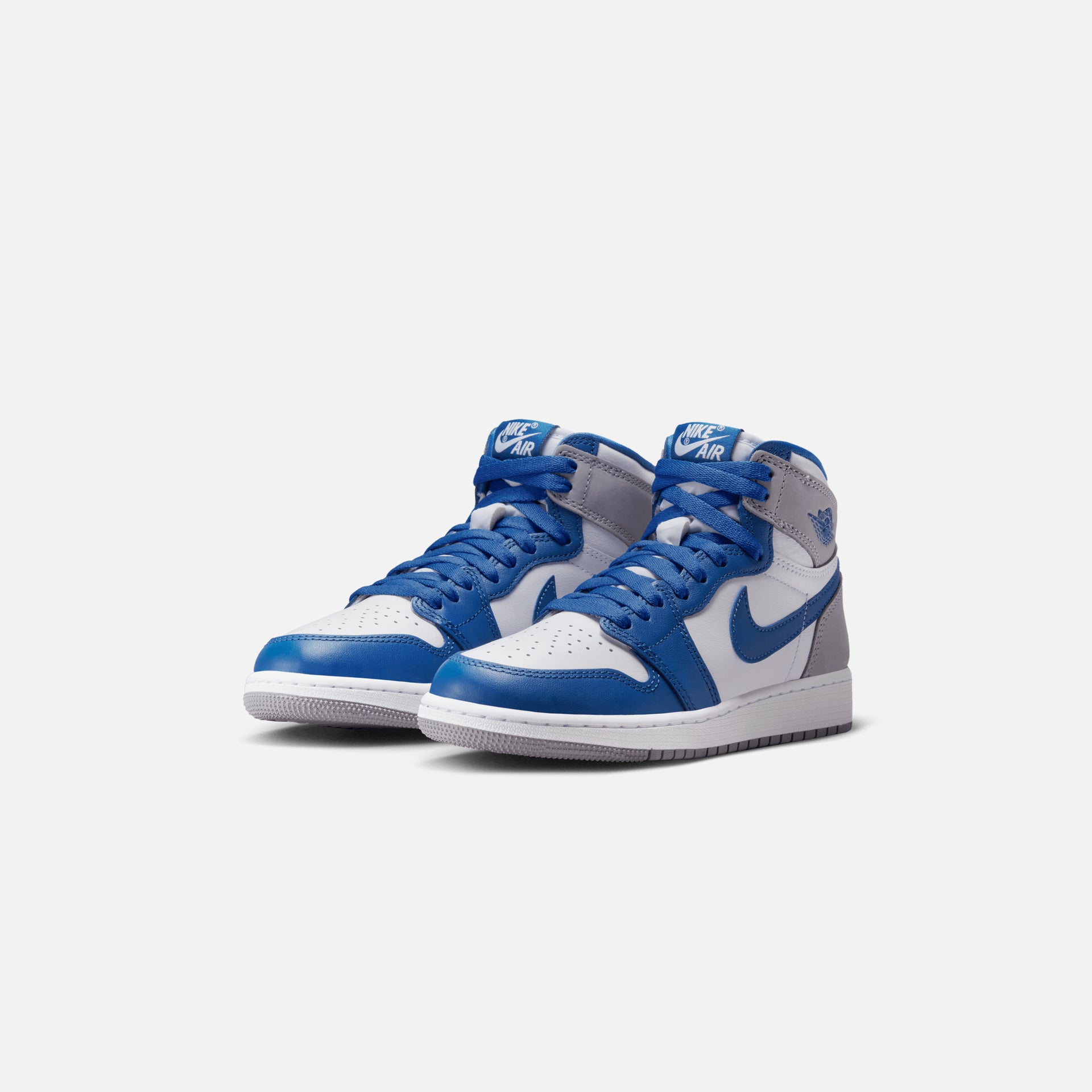 Nike Grade School Jordan 1 Retro High OG -  True Blue / White / Cement Grey