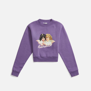 Fiorucci Vintage Angels Cropped Sweatshirt - Purple