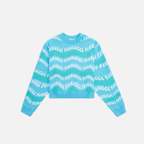 Fiorucci Wave Print Crop Knit - Multi