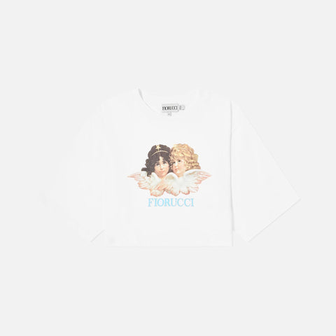 Fiorucci Vintage Angels Cropped Tee - White