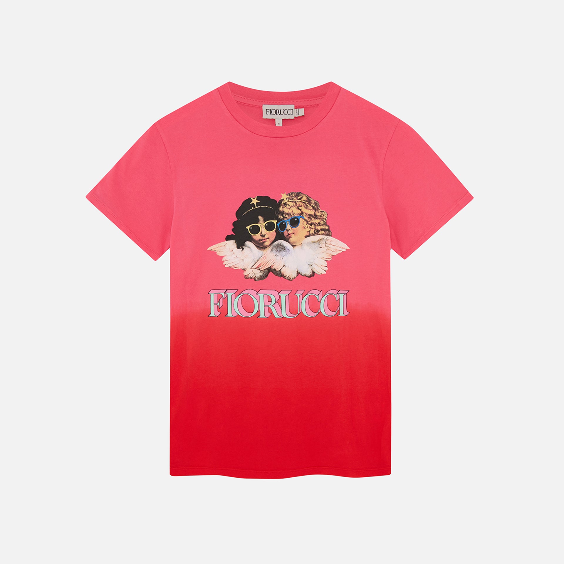 Fiorucci Ombre Sunglasses Angels Tee - Red Pink