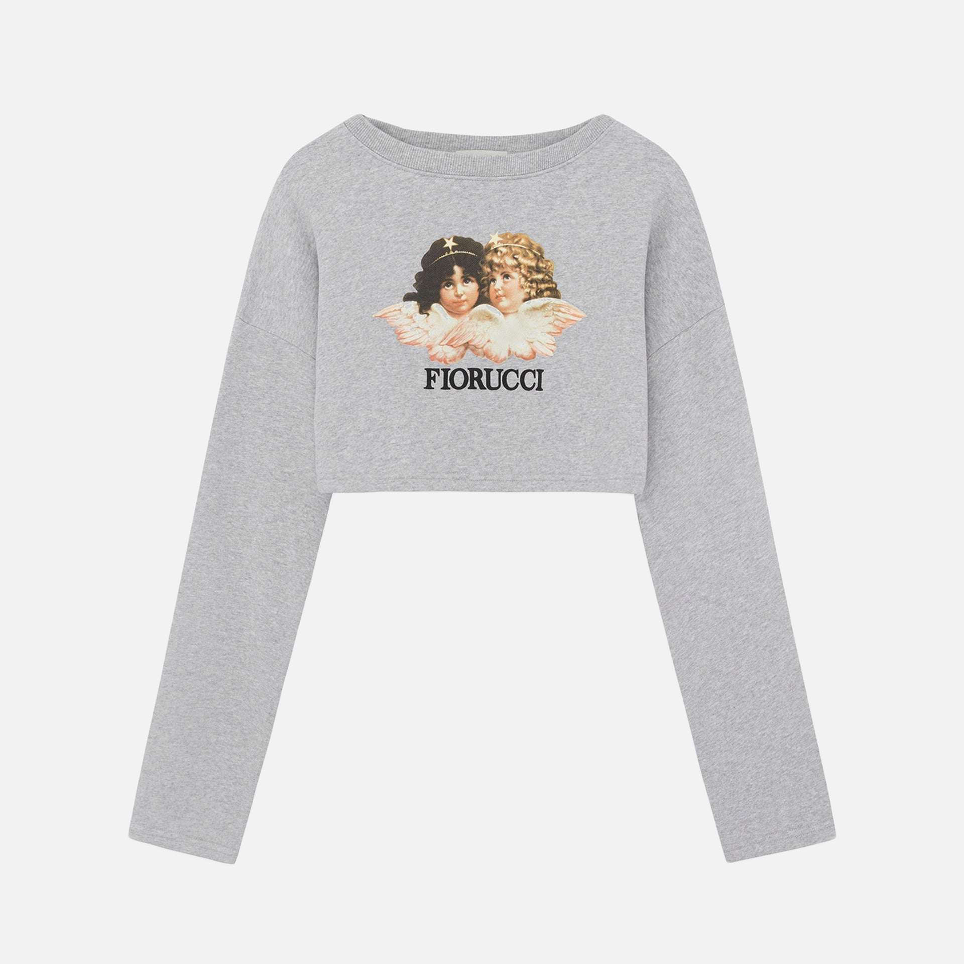 Fiorucci Vintage Angels Cropped Sweatshirt Grey – Kith