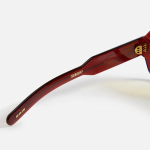 Flatlist Tishkoff Sunglasses - Maroon Crystal / Amber Gradient