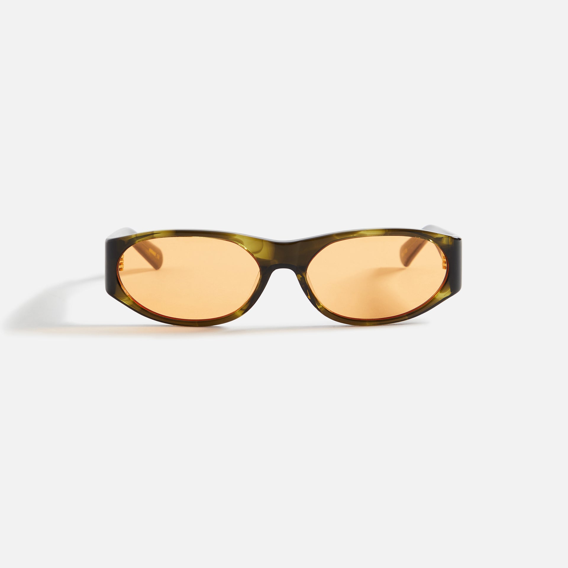 Flatlist Eddie Kyu Sunglasses - Olive Horn / Solid Orange bb0040s