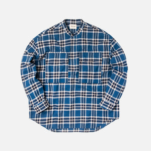 Fear of God Pullover Henley - Blue Plaid