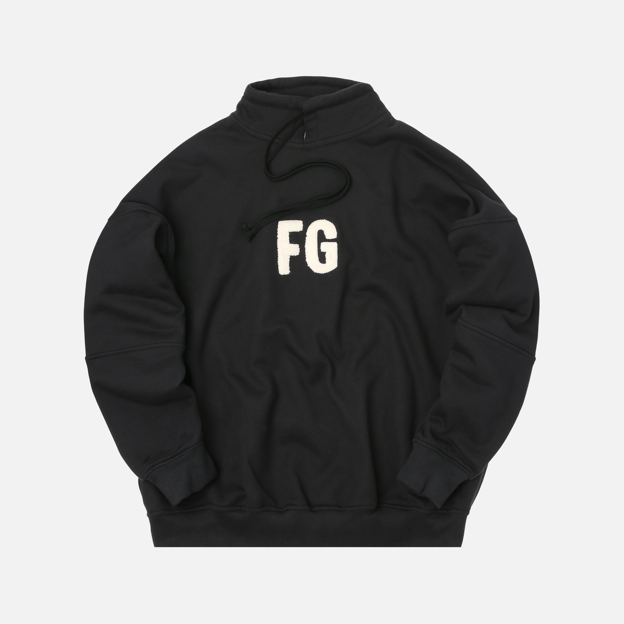 Fear of God Mock Neck FG Pullover Black Kith