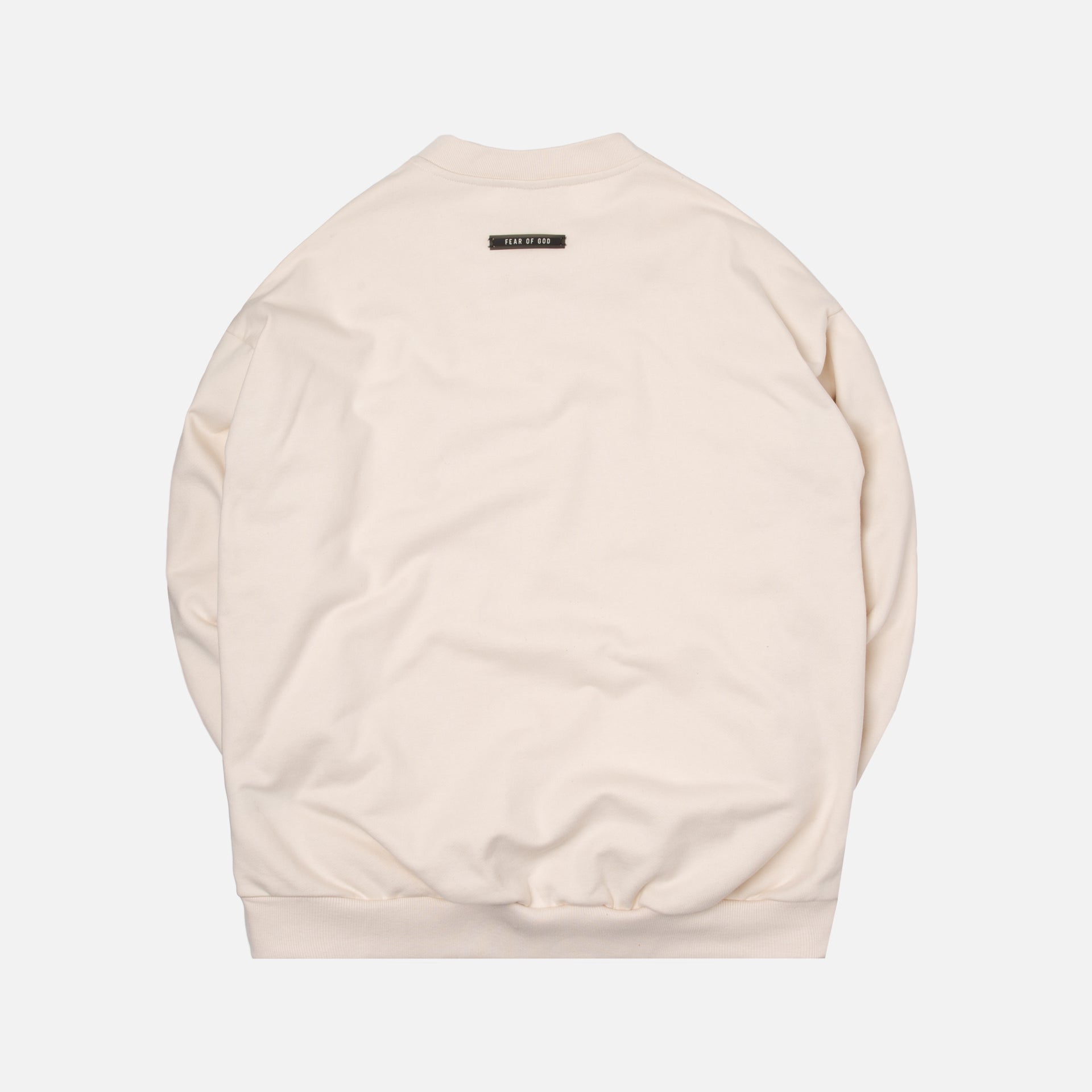 Fear Of God Crewneck Sweatshirt w/ Patch Logo - Cream