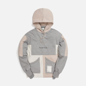 Filling Pieces Graphic Hoodie Patchwork - Grey
