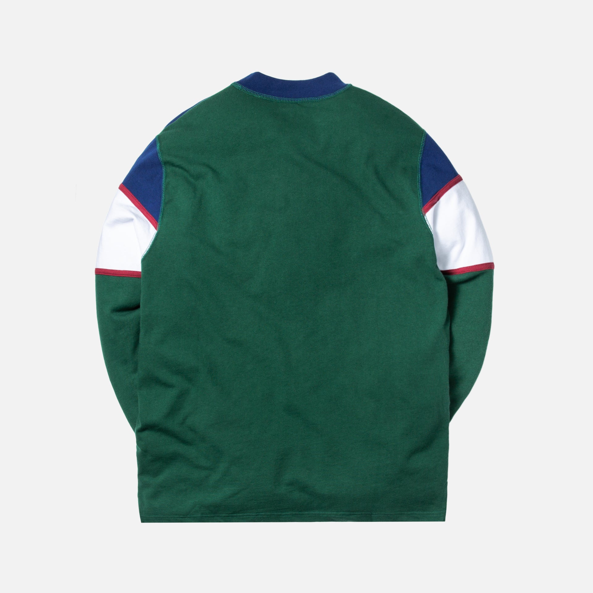 Aimé Leon Dore Color Blocked Logo Crewneck - Green / White / Navy