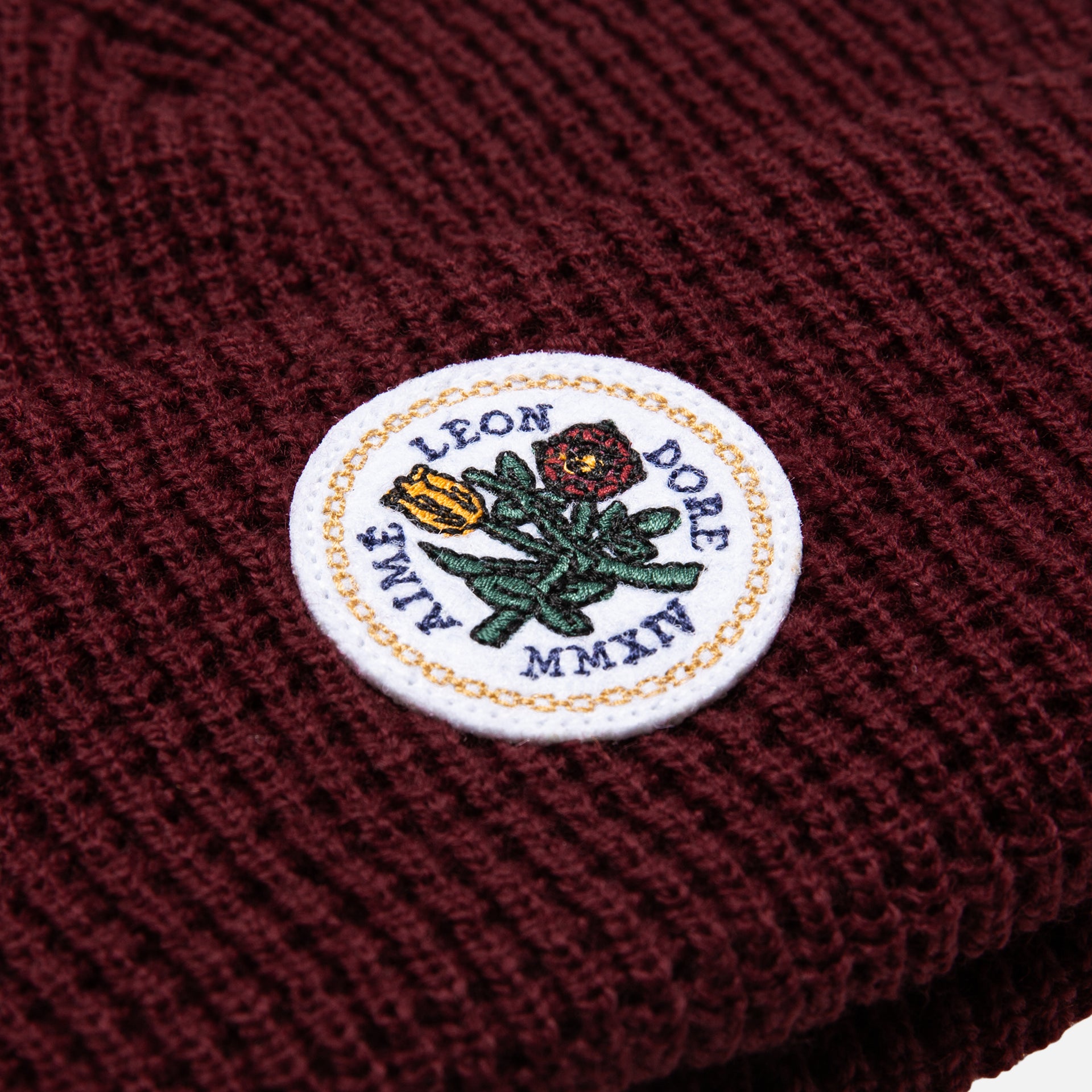 Aimé Leon Dore Waffle Stitch Beanie - Burgundy