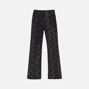 Ganni Cotton Lace Flared Pants - Black