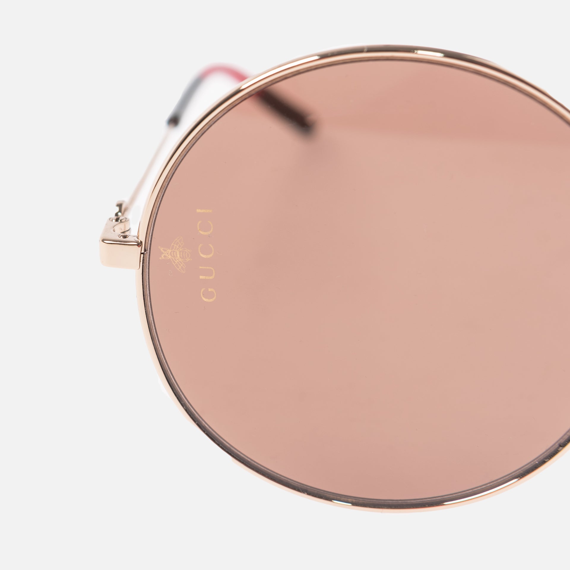 Gucci Eyewear Round Metal Frame - Brown