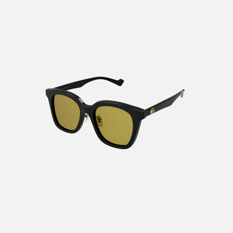 Gucci Eyewear Square Black Frame - Yellow Lens