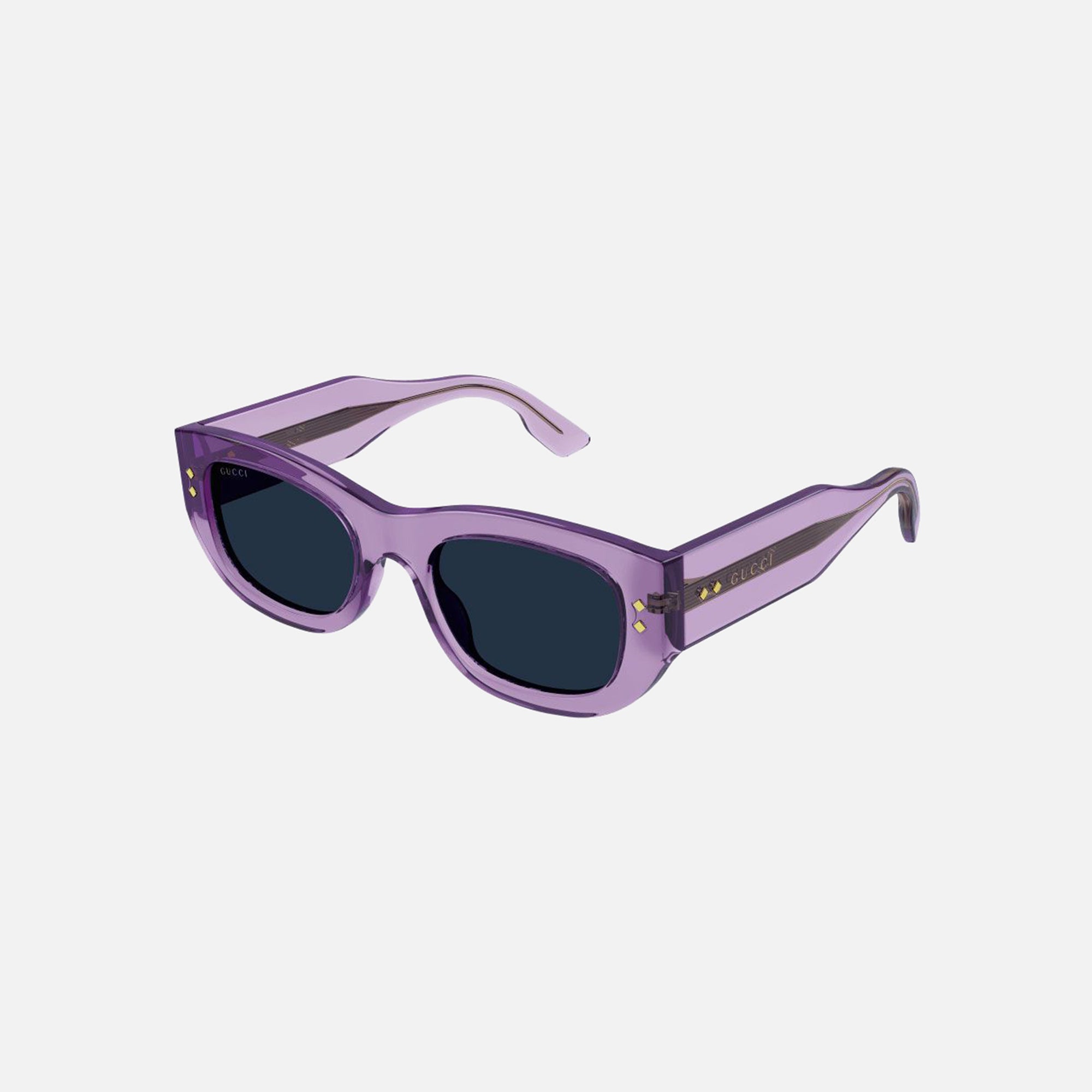 Gucci Transparent Chunky Acetate Sunglasses - Crystal Purple – Kith