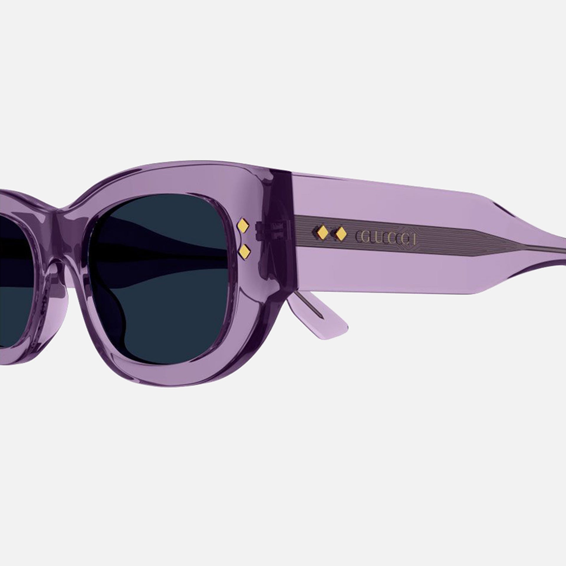 Gucci Transparent Chunky Acetate Sunglasses - Crystal Purple