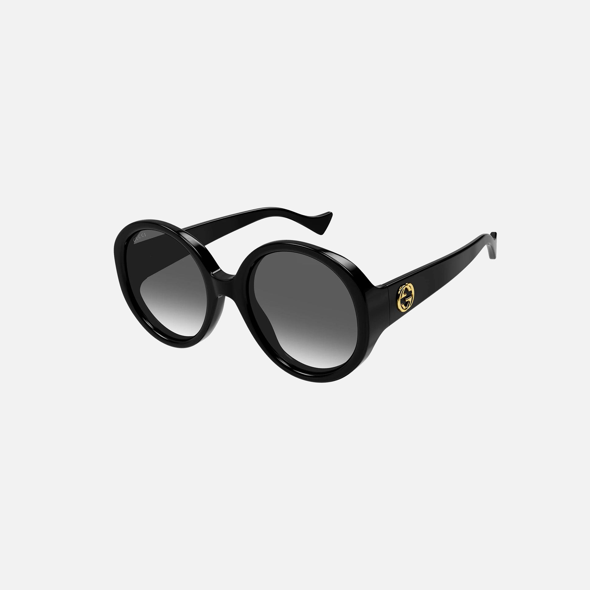 Gucci Acetate Circle Frame - Black / Black Lens