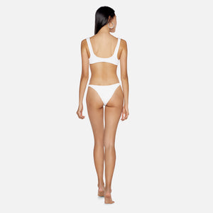 Reina Olga Ginny Scrunch Bikini Set Crinkle - White