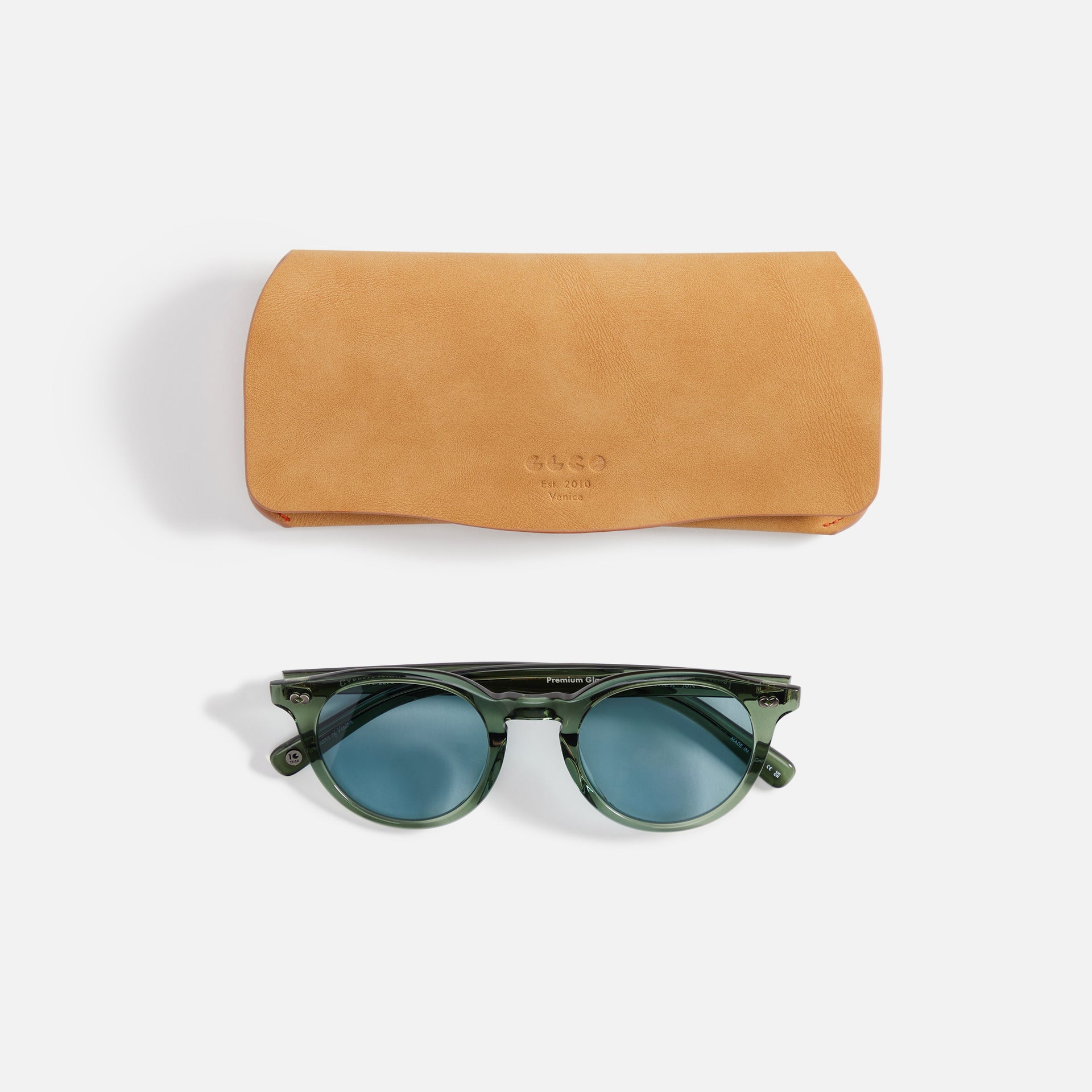 Garrett Leight Clune x Sun - Juniper / Pure Blue