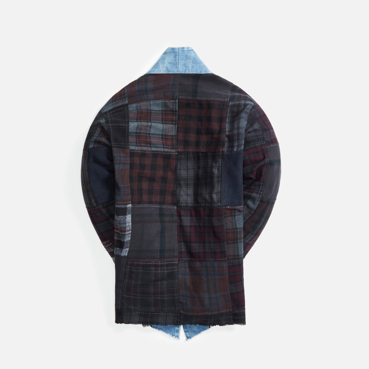 Greg Lauren Overdyed Plaid Scrapwork GL1 - Black