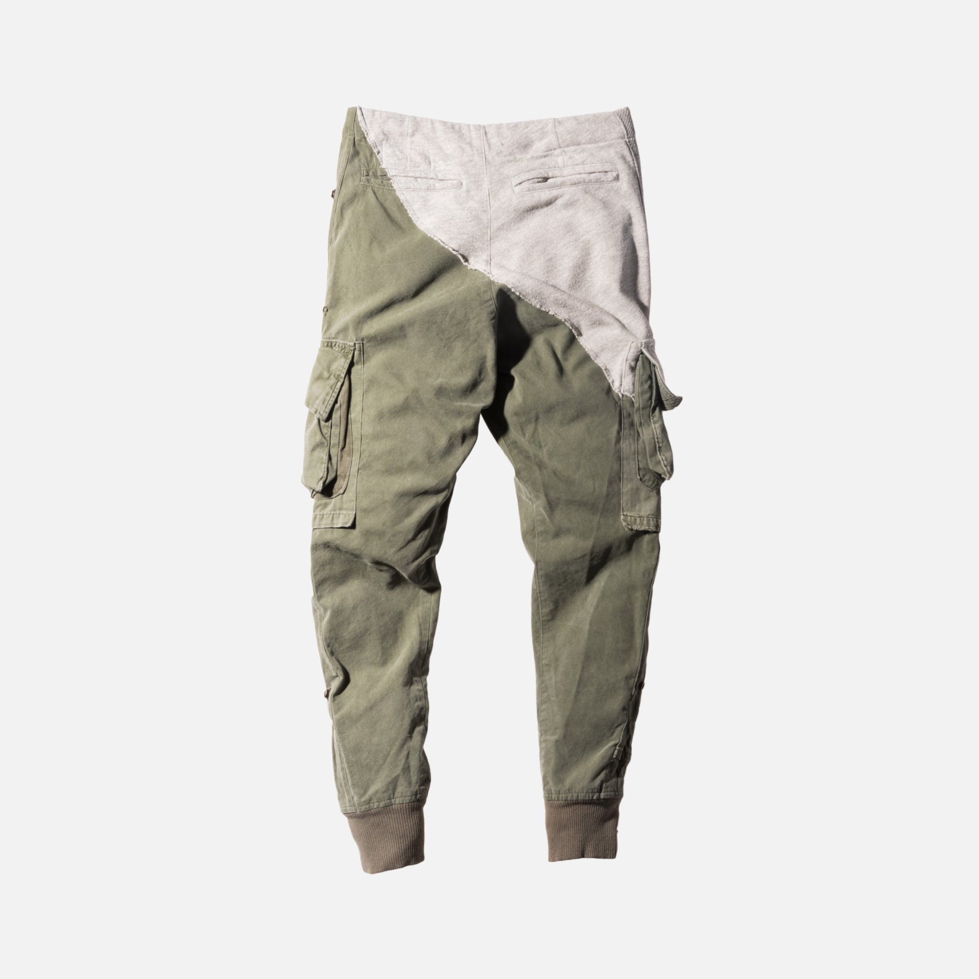 Greg Lauren Army Tent Slim Cargo Pant - Olive / Grey