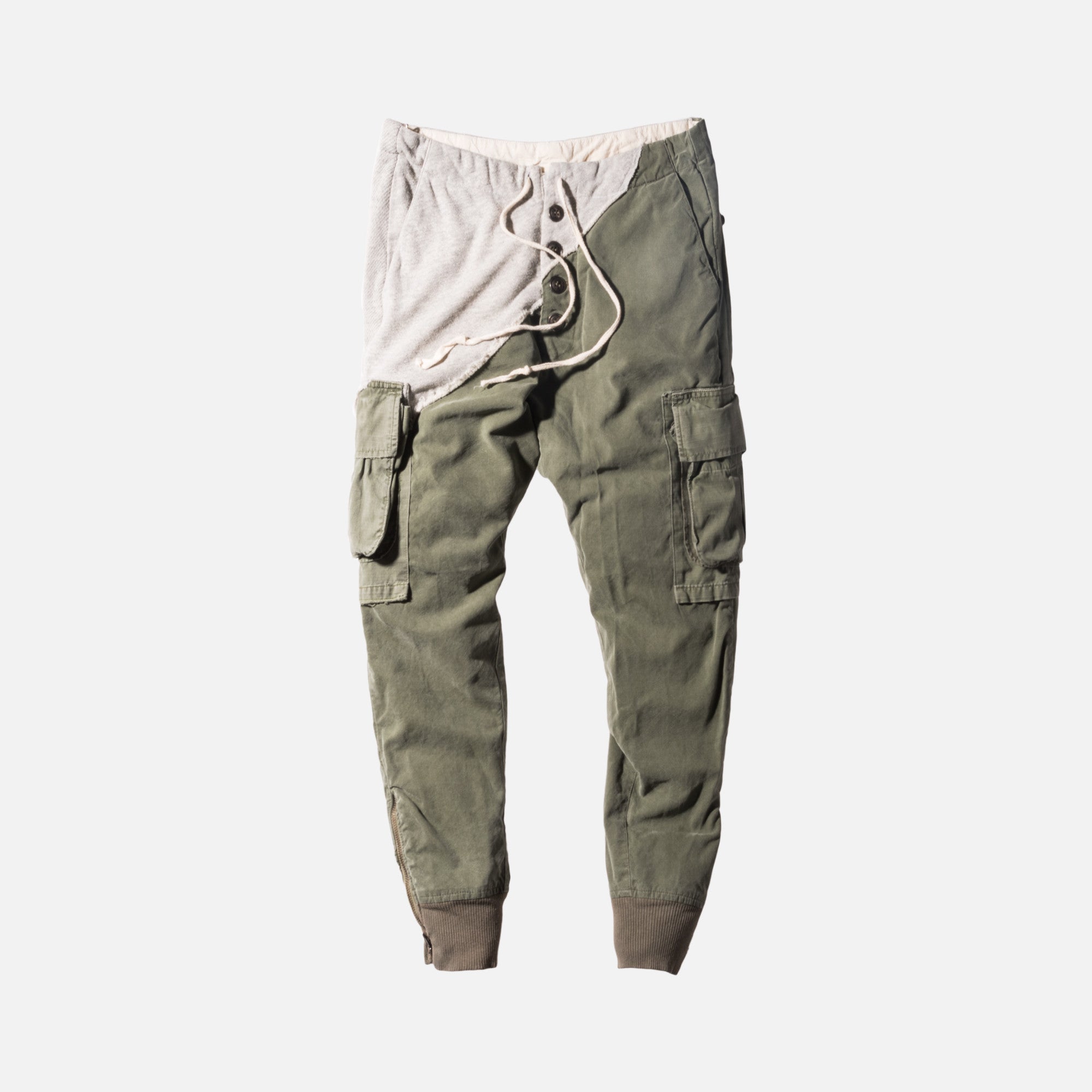 Greg Lauren Army Tent Slim Cargo Pant Olive Grey Kith