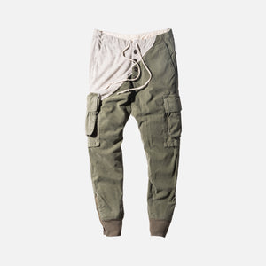 Greg Lauren Army Tent Slim Cargo Pant - Olive / Grey