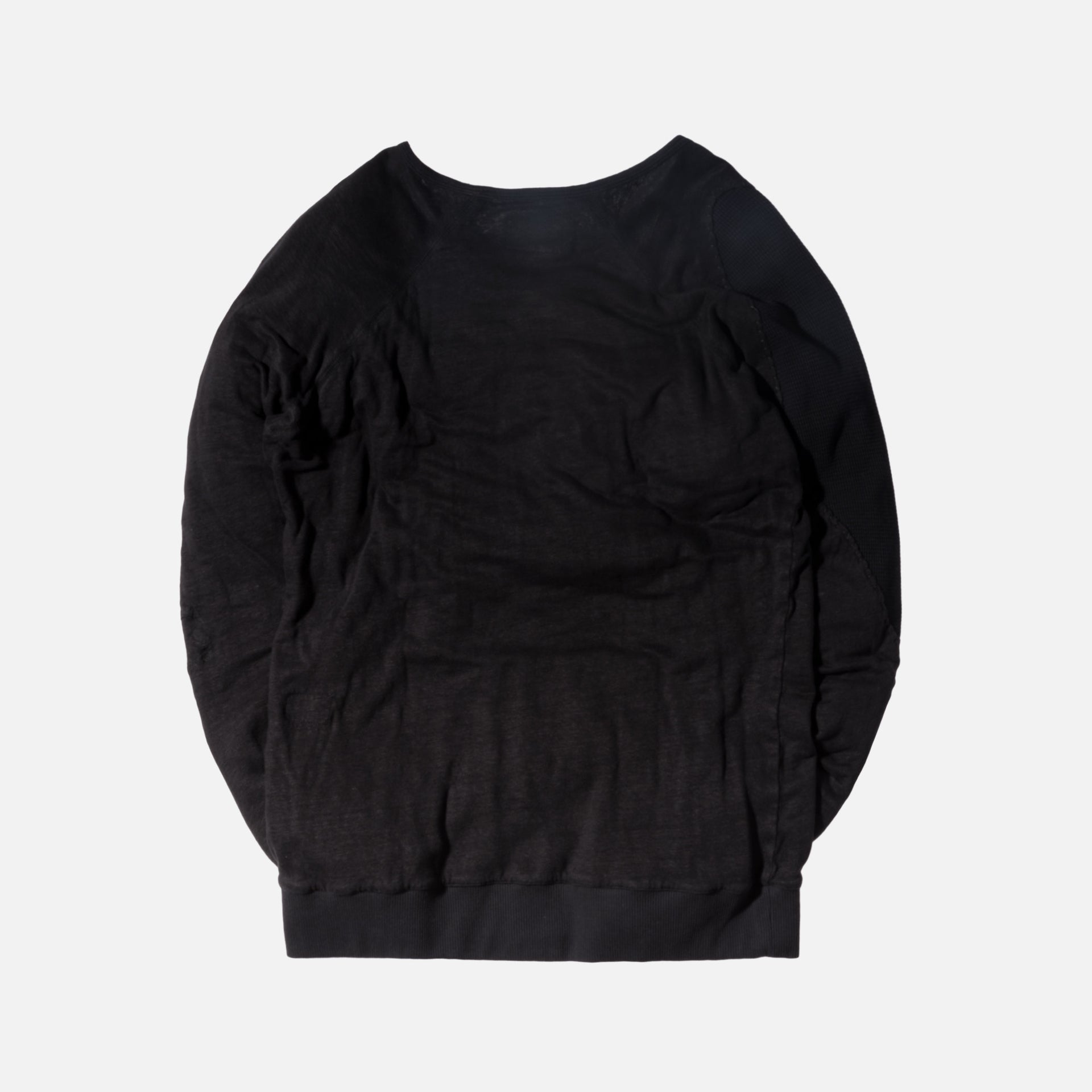 Greg Lauren Raglan Pullover With Pouch - Black