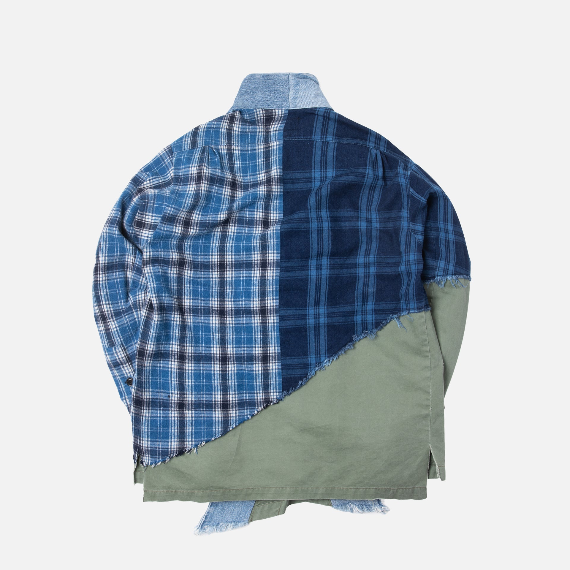 Greg Lauren 50/50 Mixed GL1 - Blue Plaid / Army