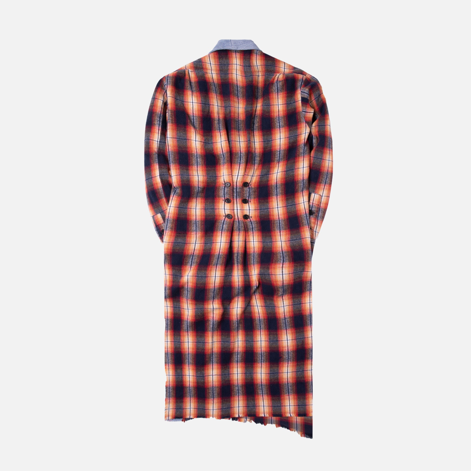Greg Lauren Plaid Long GL1 - Orange / Black