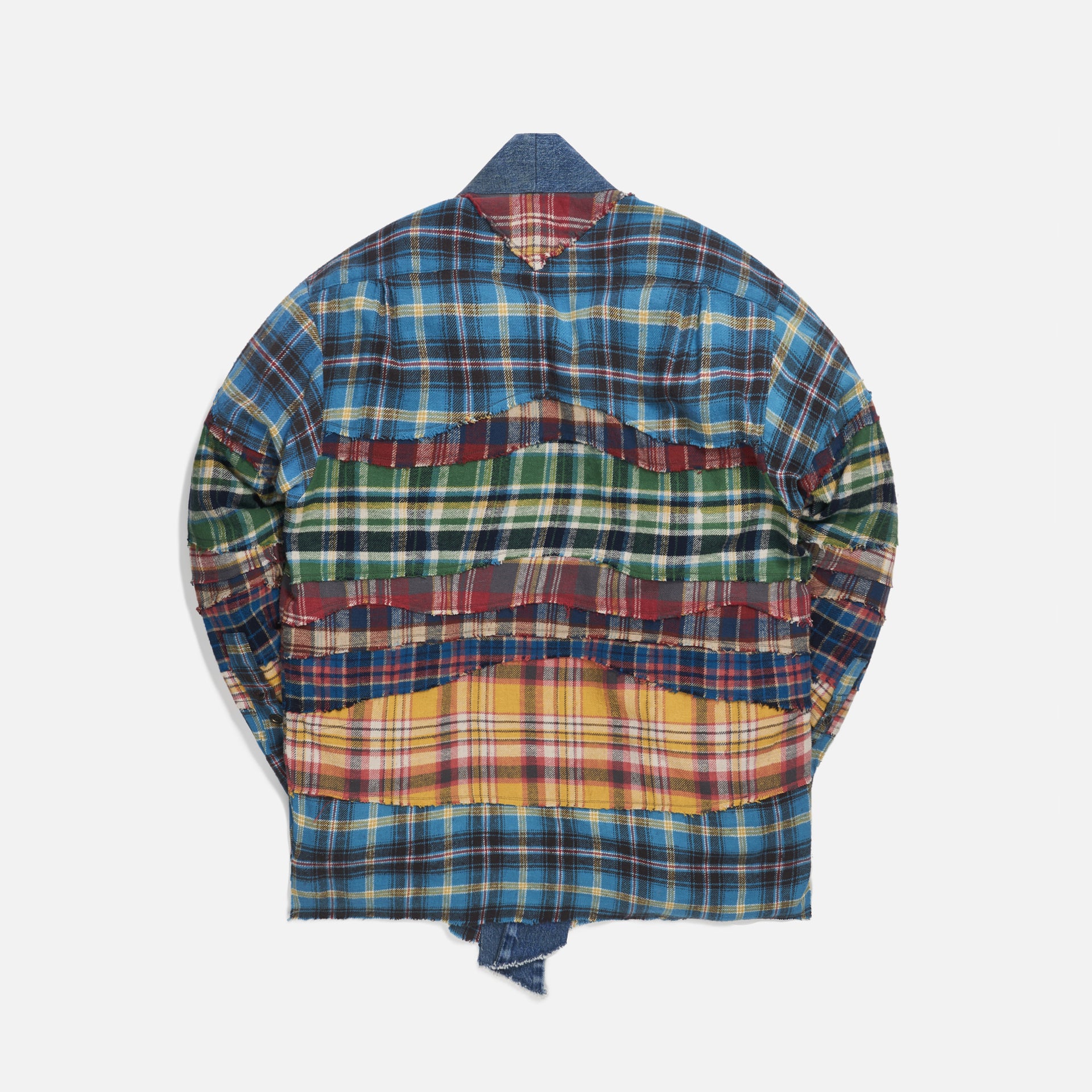 Greg Lauren GL1 Studio Mixed Plaid Shirt - Multicolor