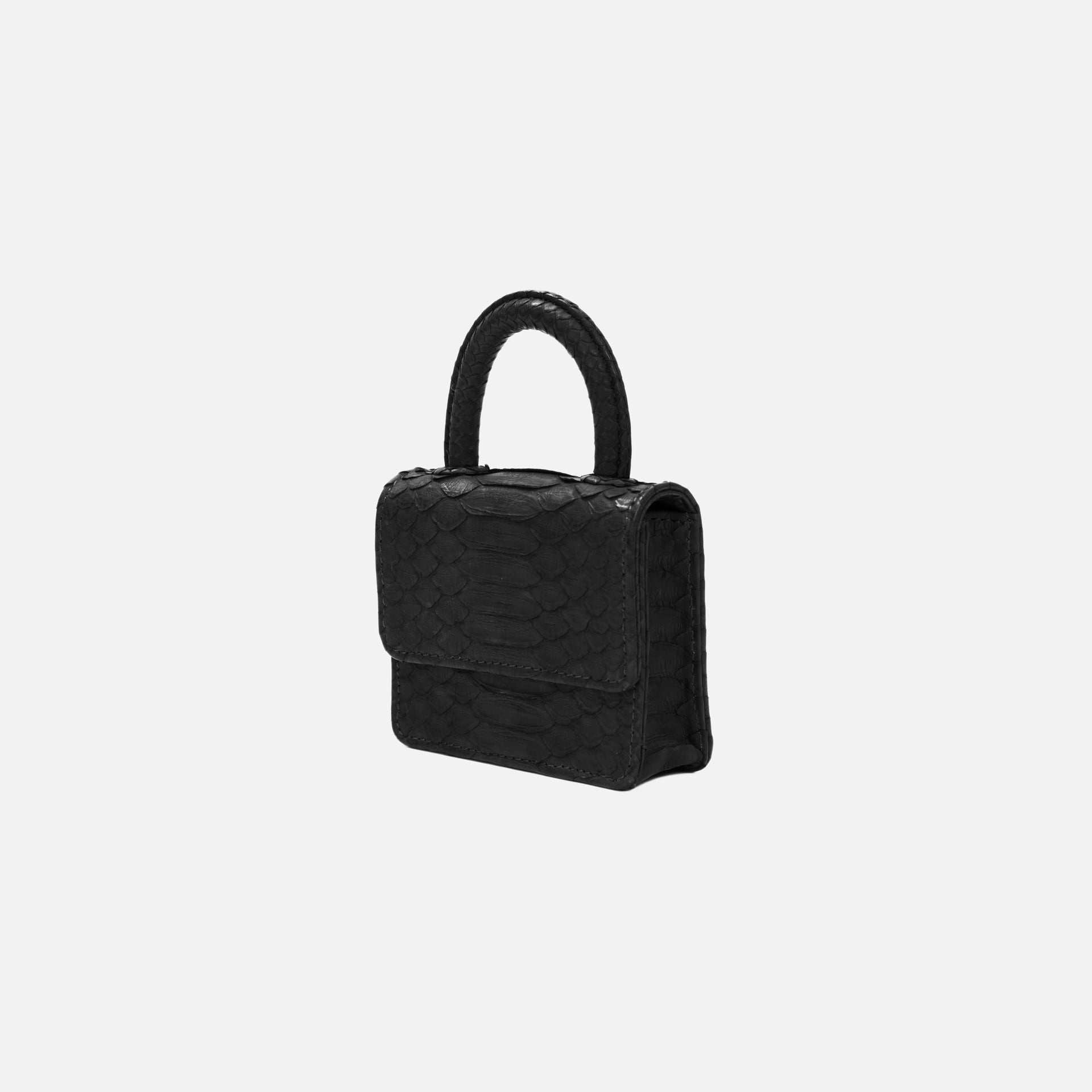 Gelareh Mizrahi Micro Mini Top Handle Bag - Black Python