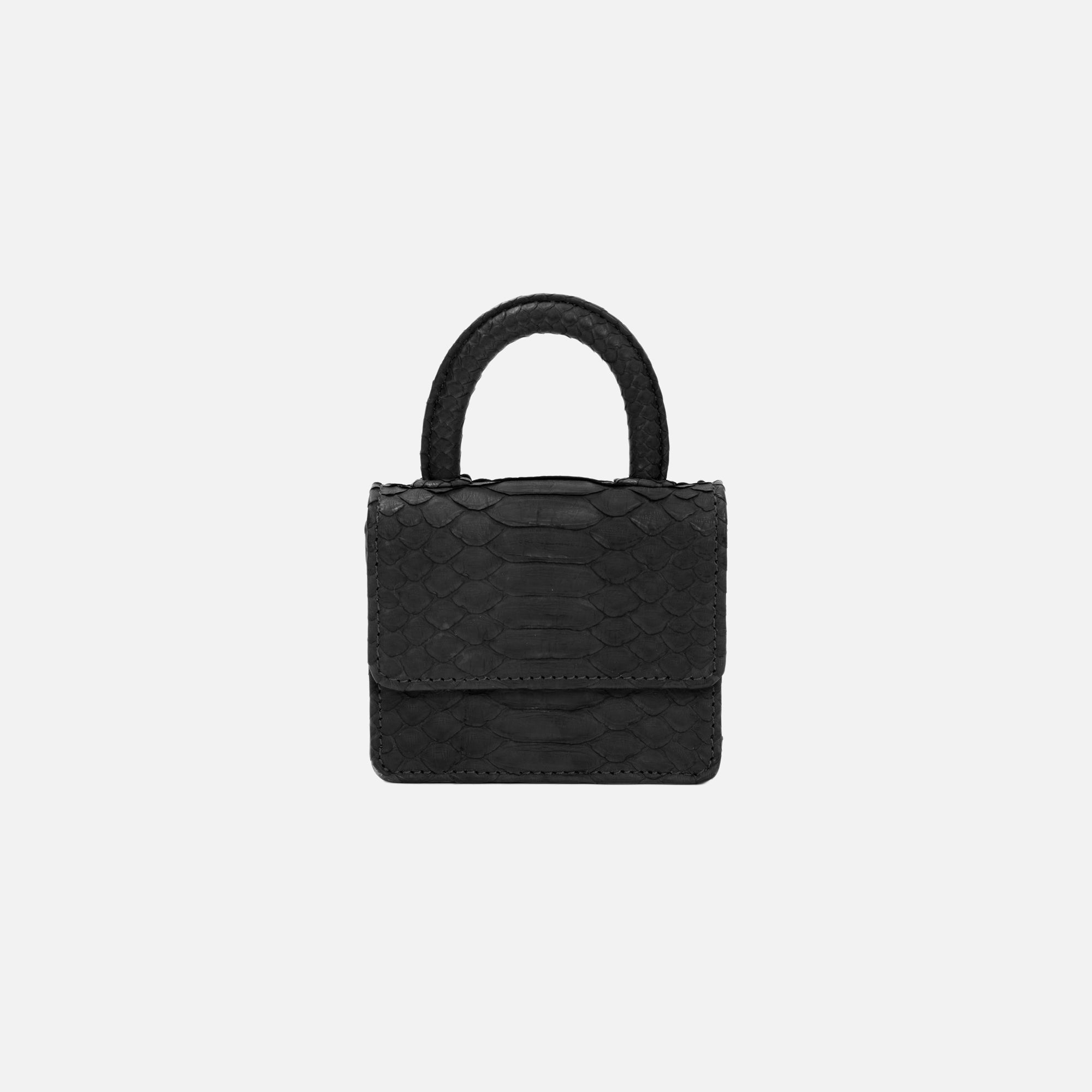 Gelareh Mizrahi Micro Mini Top Handle Bag - Black Python – Kith