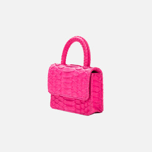 Gelareh Mizrahi Mico Mini Python Top Handle Bag - Hot Pink