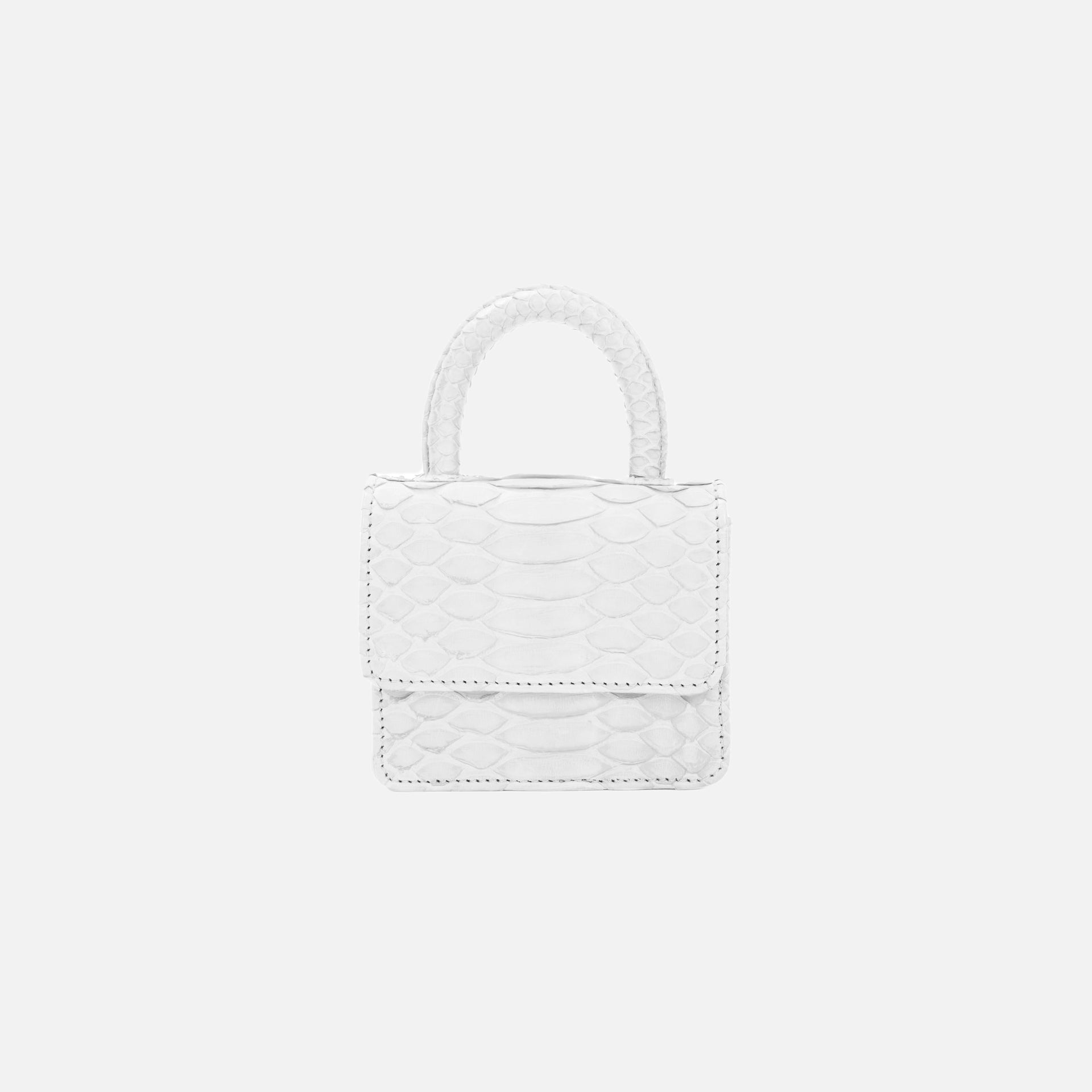 Gelareh Mizrahi Micro Mini Top Handle Bag - White Python