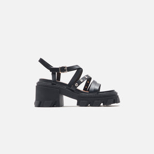 Ganni Cleated Strappy Sandal - Black