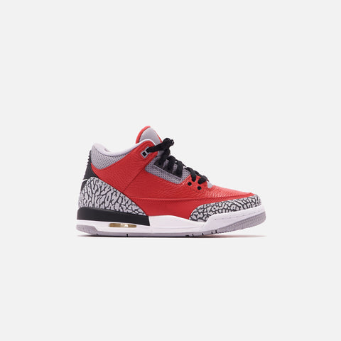 Nike Grade School Air Jordan 3 Retro SE - Varsity Red / Cement Grey / Black