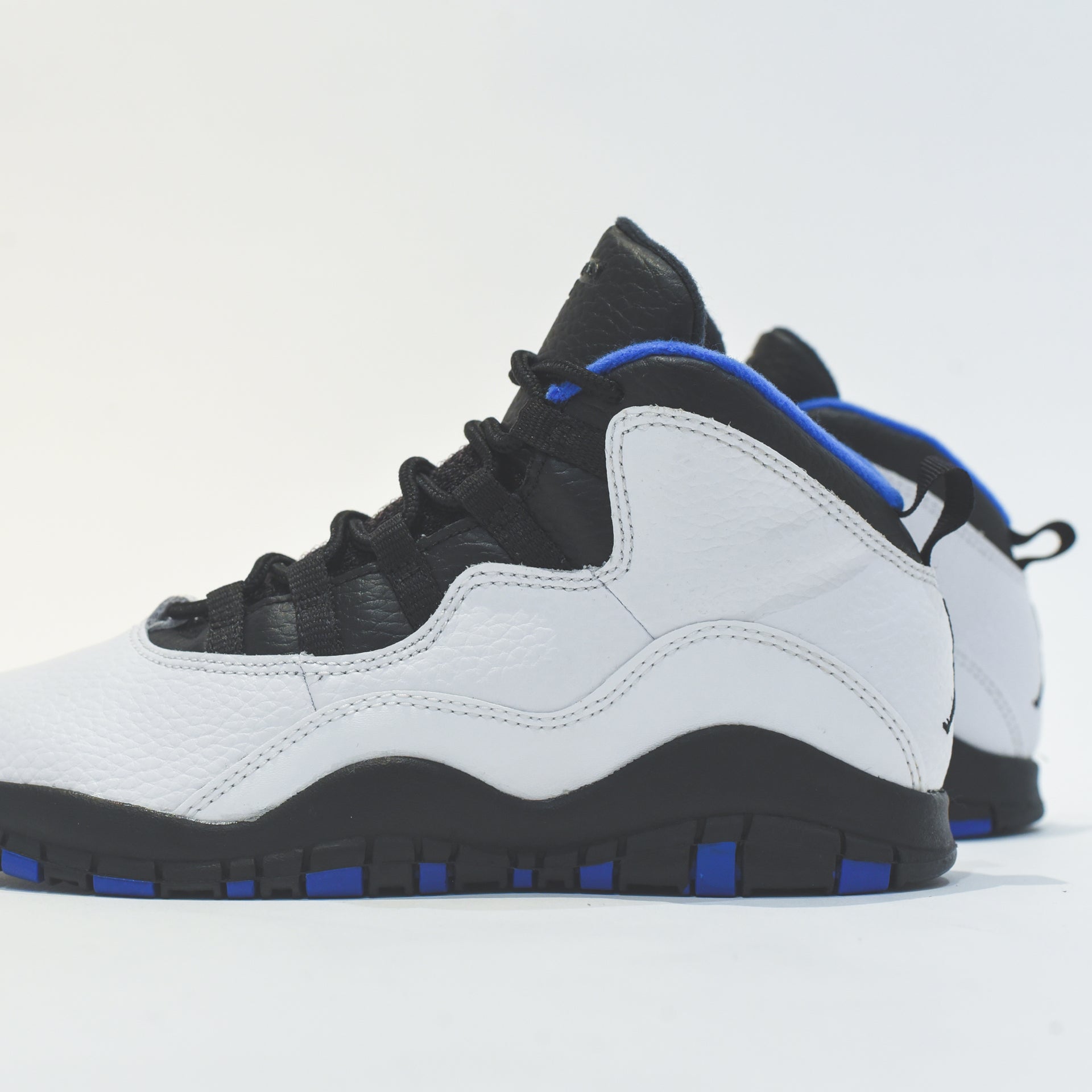 Nike Grade School Air Jordan 10 Retro - White / Black / Royal Blue / Metallic Silver
