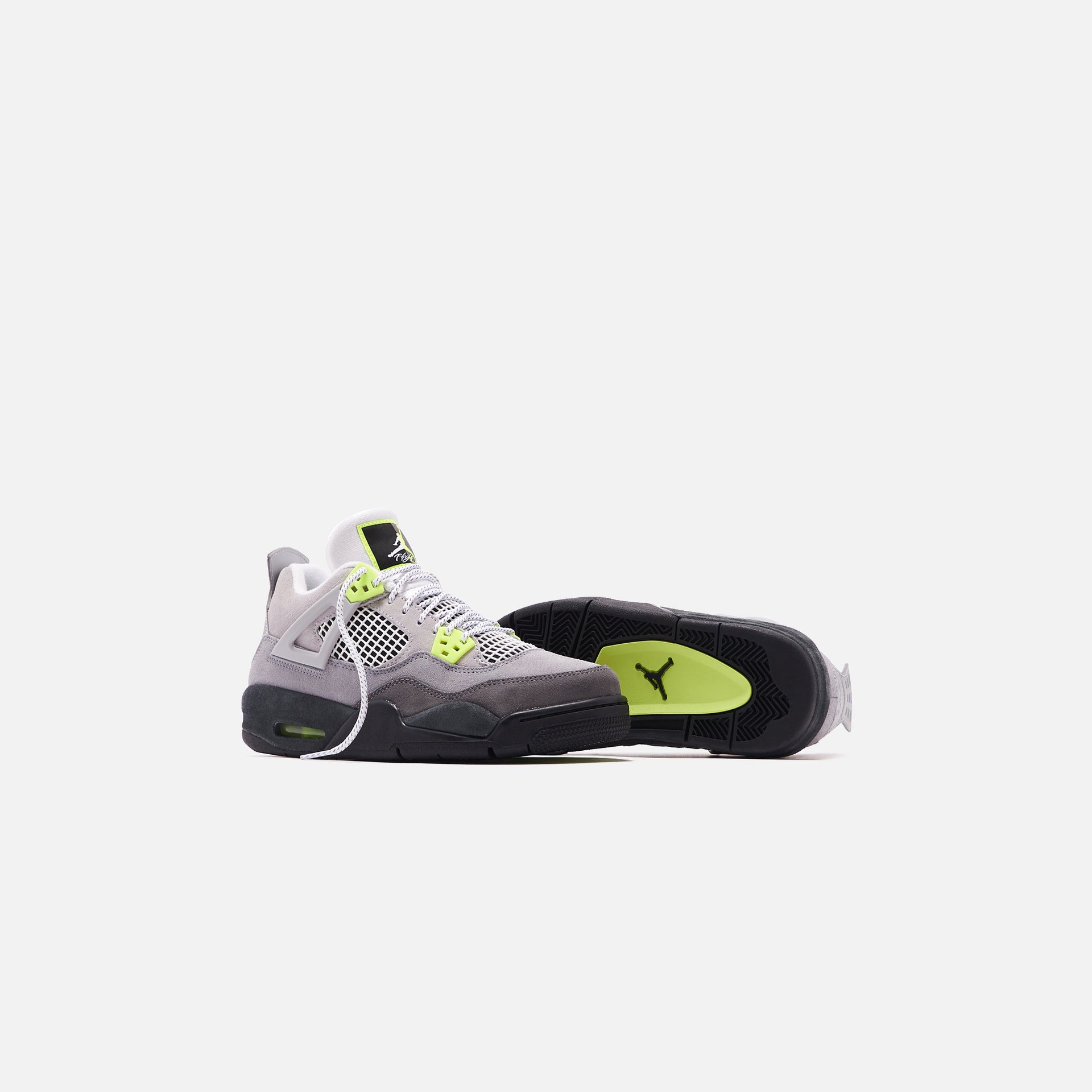 Nike Grade School Air Jordan 4 Retro LE - Cool Grey / Volt / Wolf Grey / Anthracite