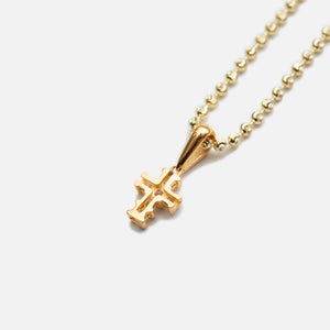 Greg Yuna Baby Box Cross Pendant Necklace - Yellow Gold