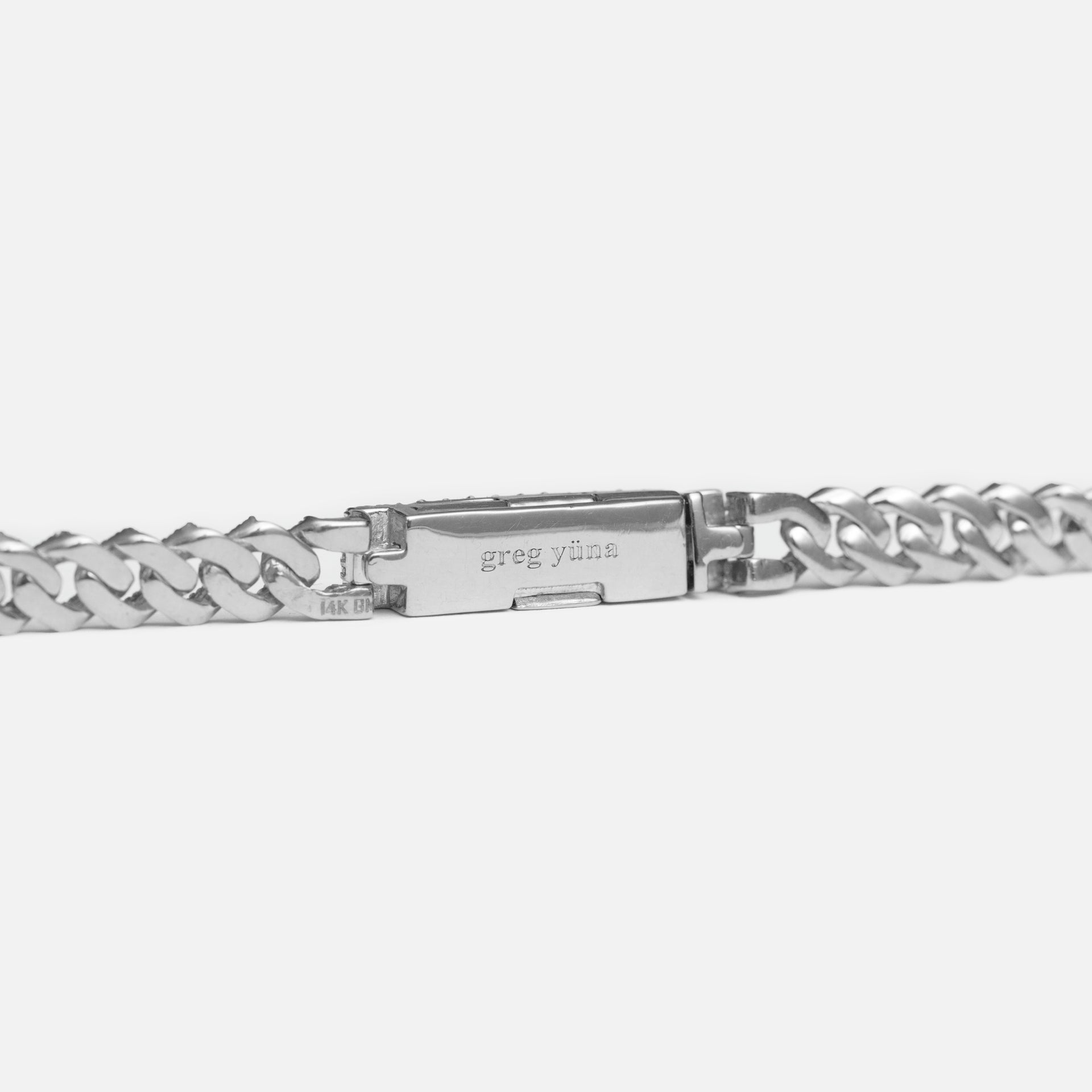 Greg Yuna Baby Cuban Chain 22 inches - White Gold