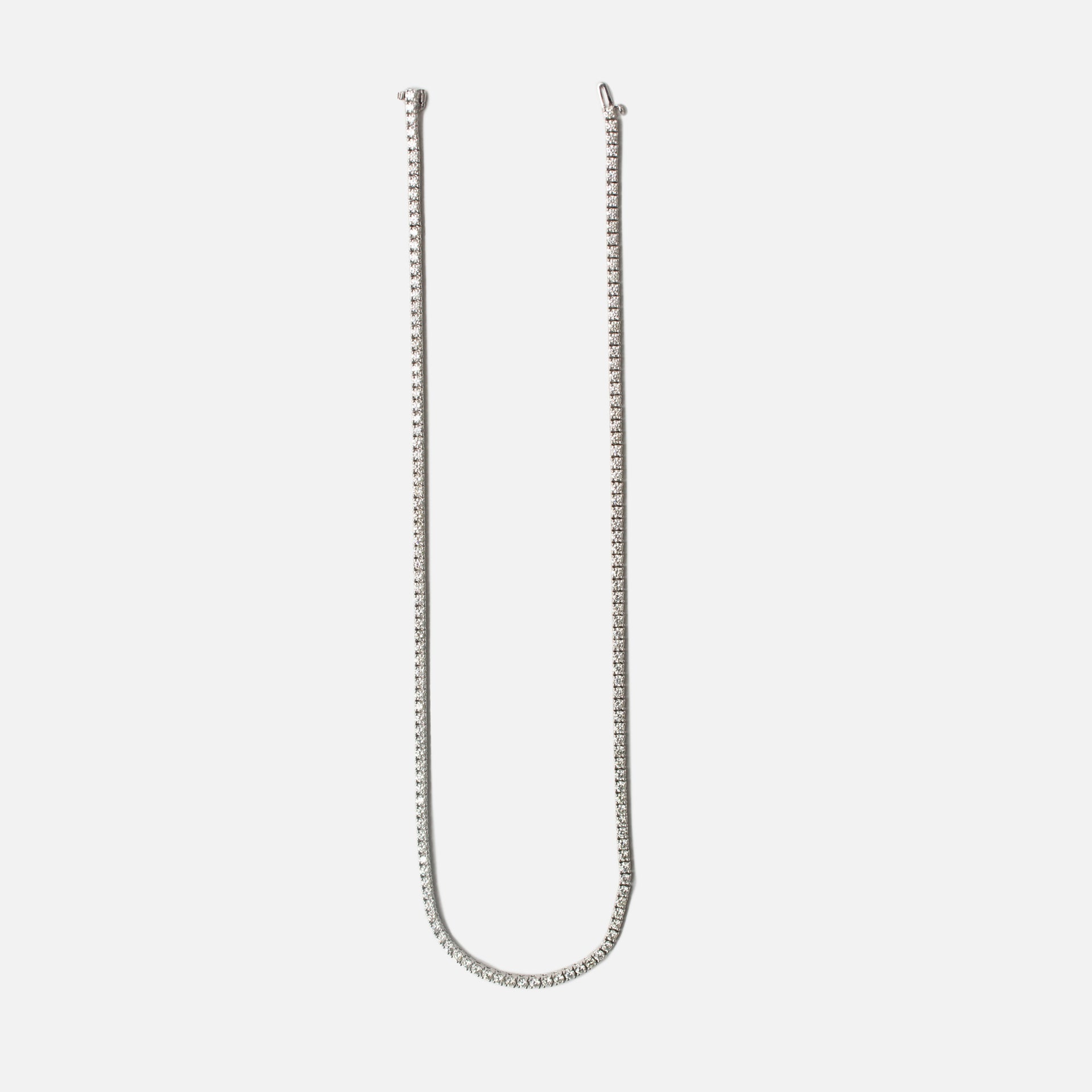 Greg Yuna Tennis Chain 20" Necklace - White Gold