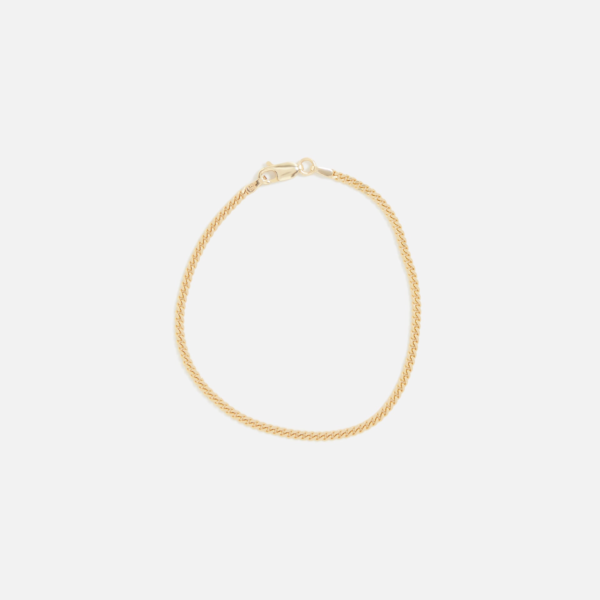 Her Children Flat Curb Chain Bracelet - Yellow Gold