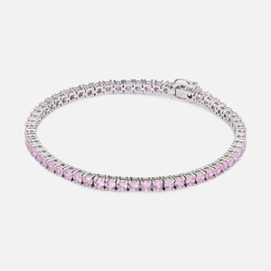 Hatton Labs Pink Tennis Bracelet - Silver / Pink