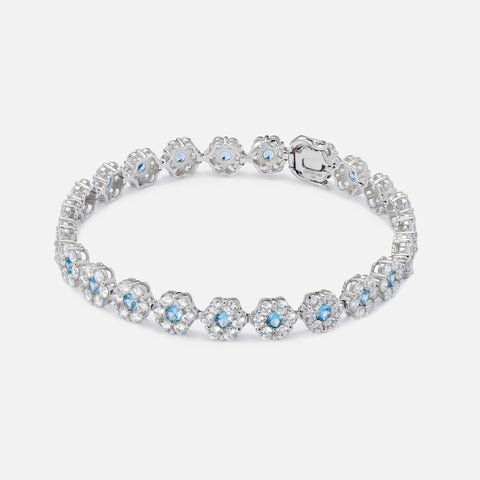 Hatton Labs Daisy Tennis Bracelet - Silver / Blue