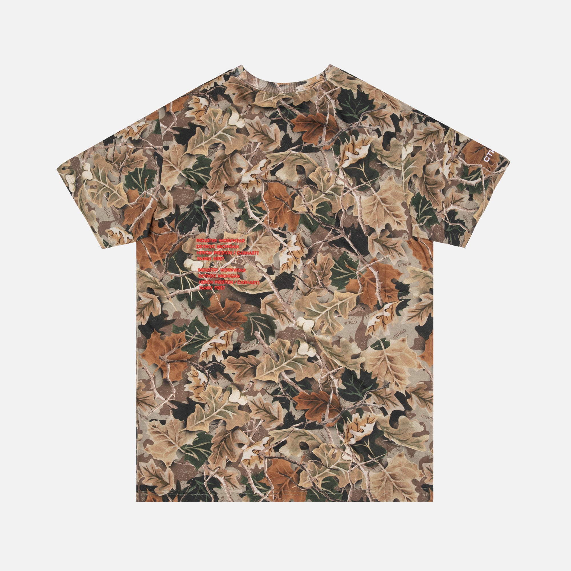 新品タグ付 HERON PRESTON CARHARTT Tシャツ L カモ柄 Heron Preston - Heron Preston X Carhartt Camo T-Shirt | HBX