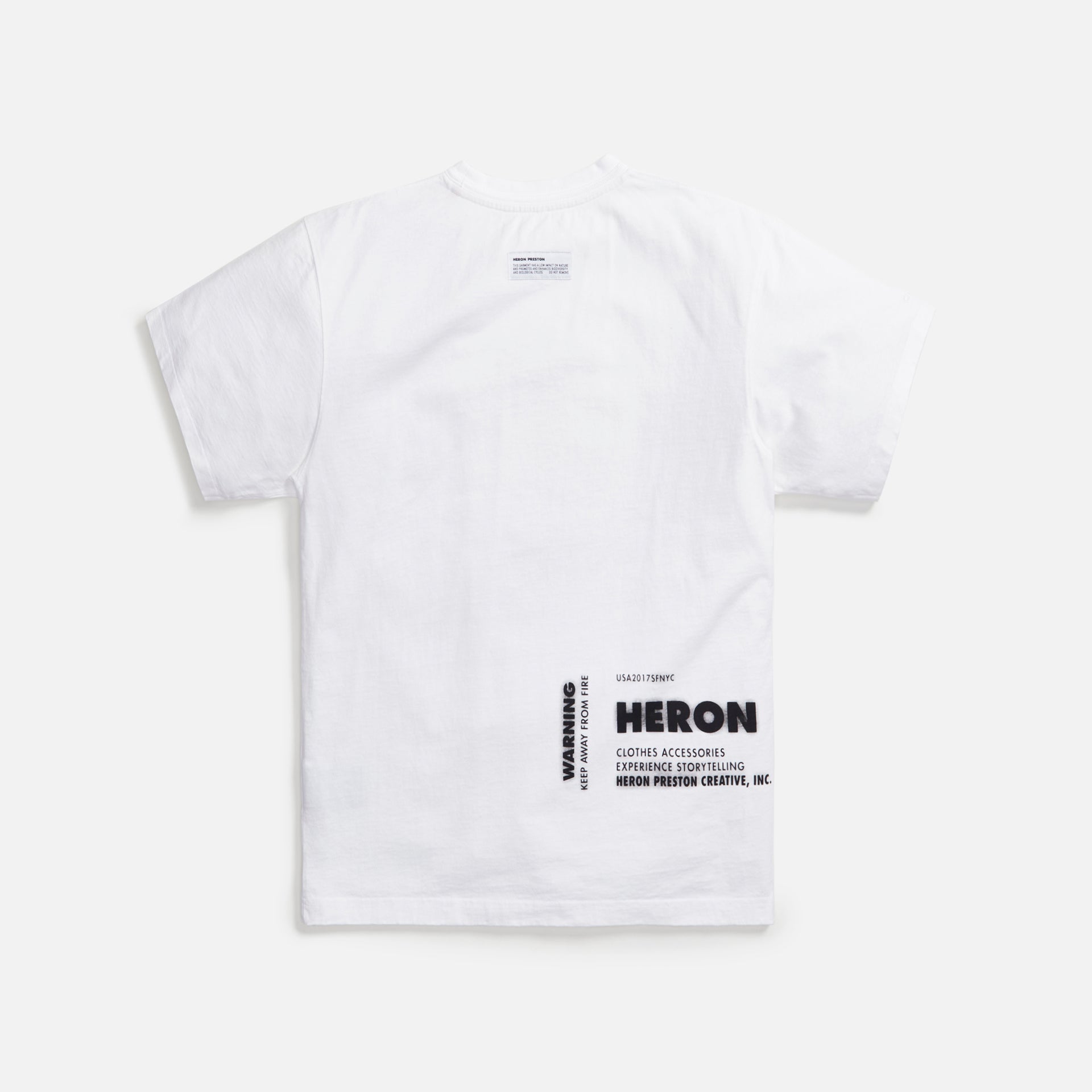 Heron Preston Caterpillar Reg Pocket Power Tee - White / Yellow