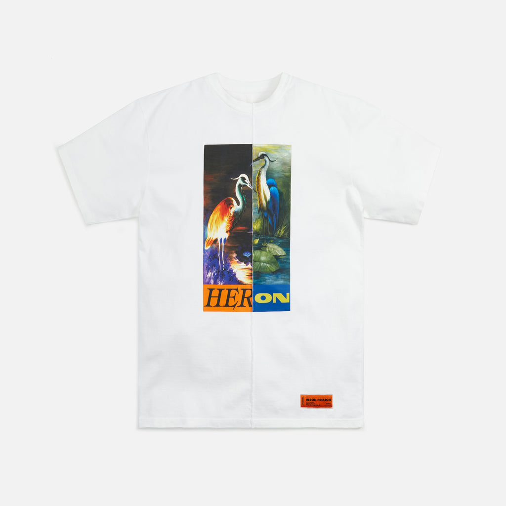 Heron Preston OS Split Herons Tee - White – Kith