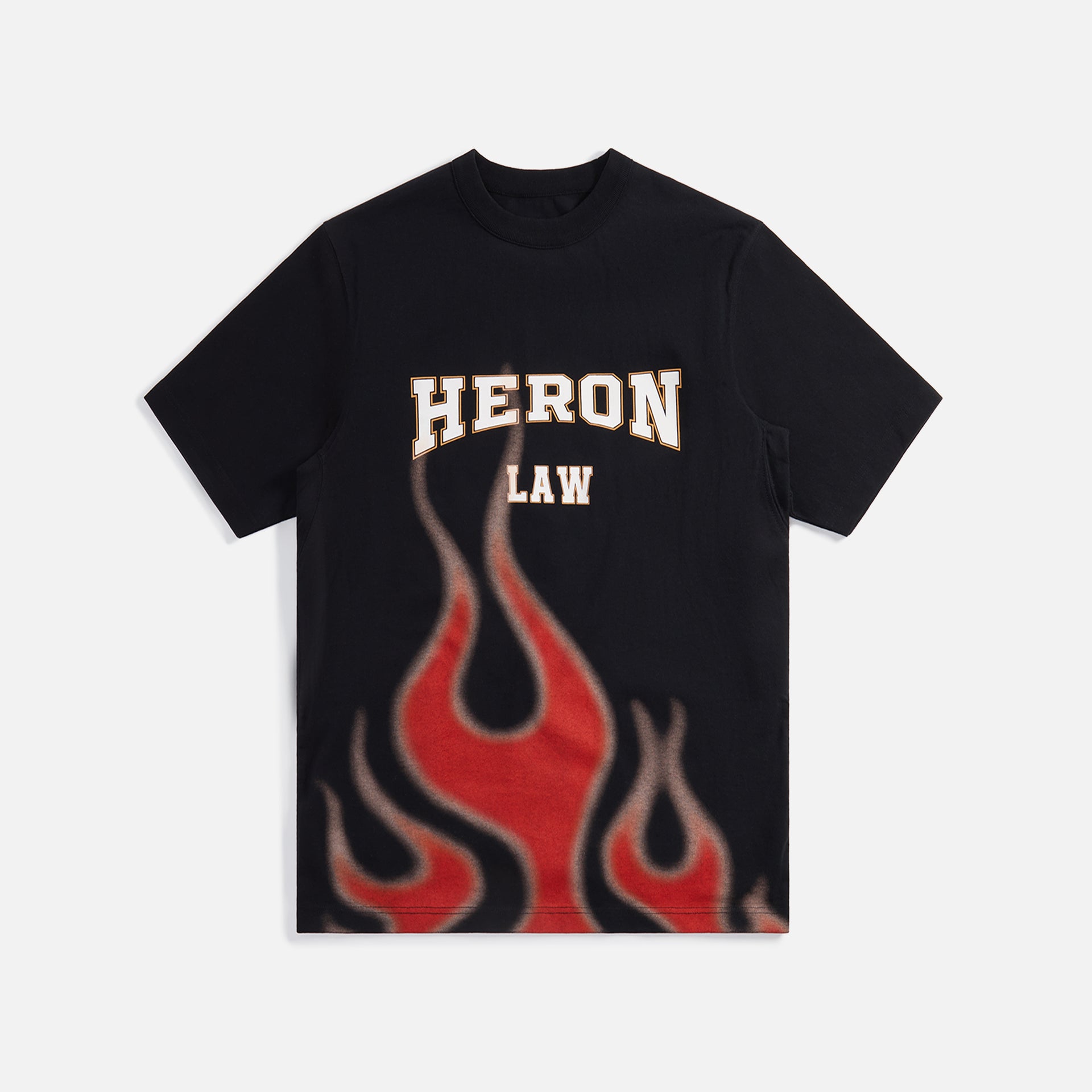 Heron Preston Law Flames Tee - Black / Red